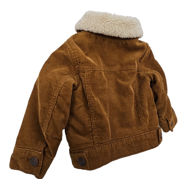 Nwot Toddler Baby Gap Denim Brown Cordoroy Sherpa Longsleeve Front Snap … - Picture 12 of 17
